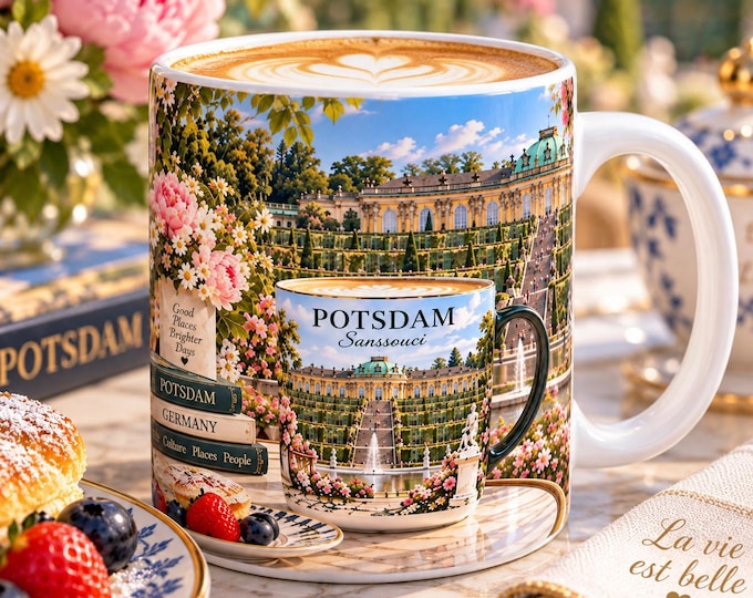 Potsdam  Germany Panoramic Mug – Sanssouci Palace Germany Travel Gift