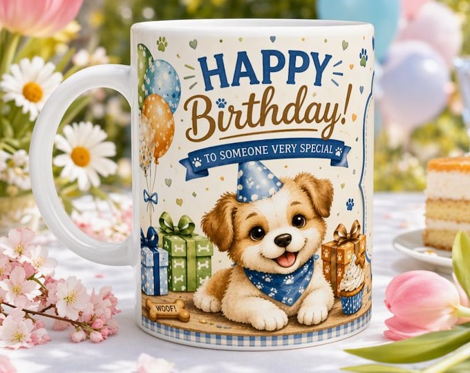 Personalised Puppy Mug | Cute Dog Lover Gift