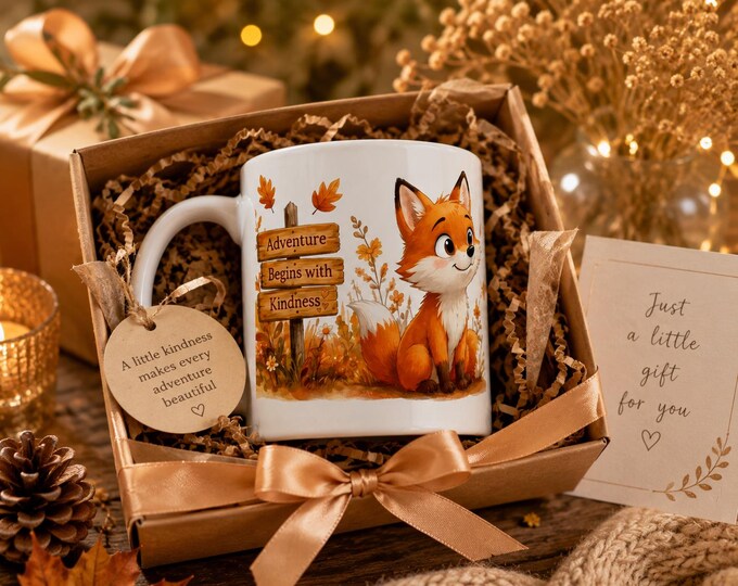 Ceramic Woodland Fox Mug with Quote