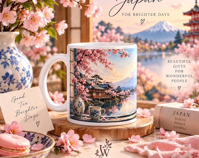 Cherry Blossom & Mount Fuji Mug