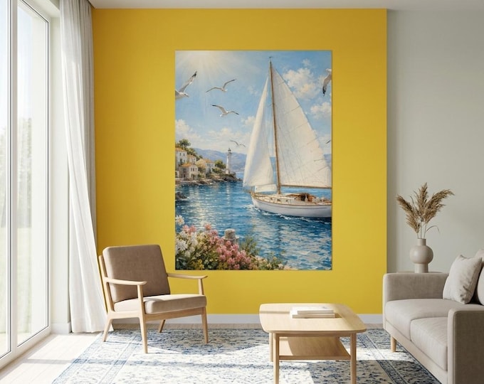 Sailboat Wall Art | Coastal Nautical Art Print