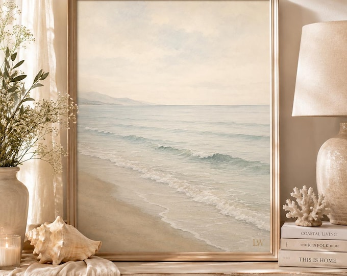 Calm Ocean & Beach Coastal Wall Art