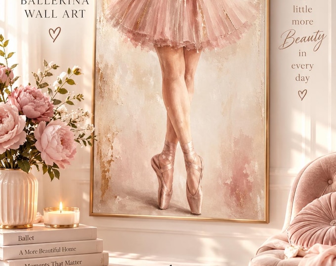 Pink Tutu Ballerina Wall Art