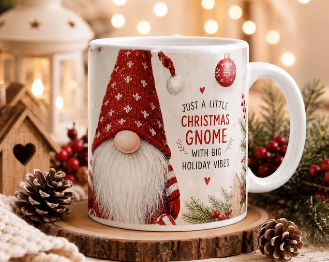 Christmas Gnome Mug | Cosy Winter Cottage Gift