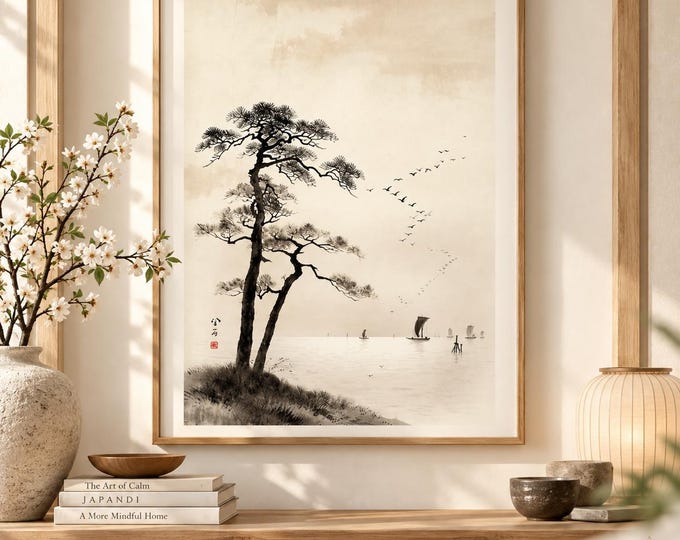 Japanese Ink  Minimalist  Zen  Art Print Unframed, different sizes