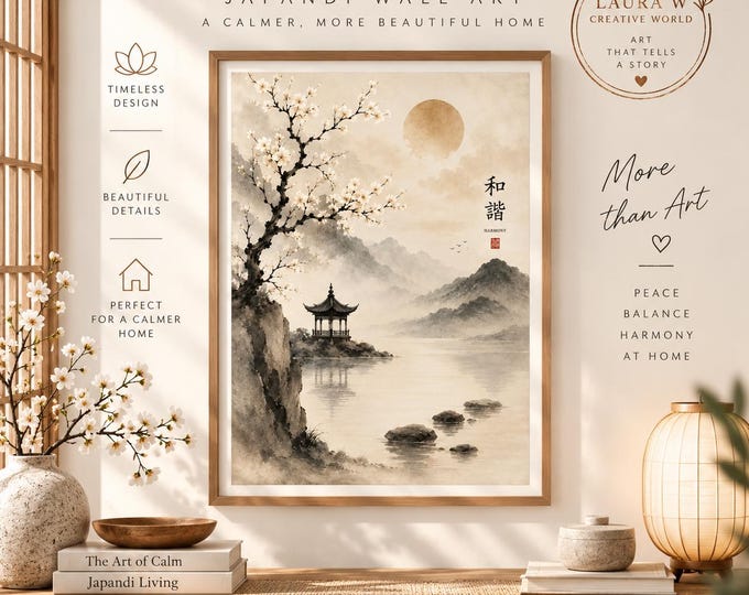 Zen Garden Japandi Wall Art