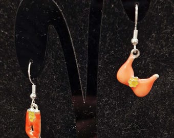 Pendientes de plata 925 hechos a mano, conjunto de baile, sujetador y pantalón.