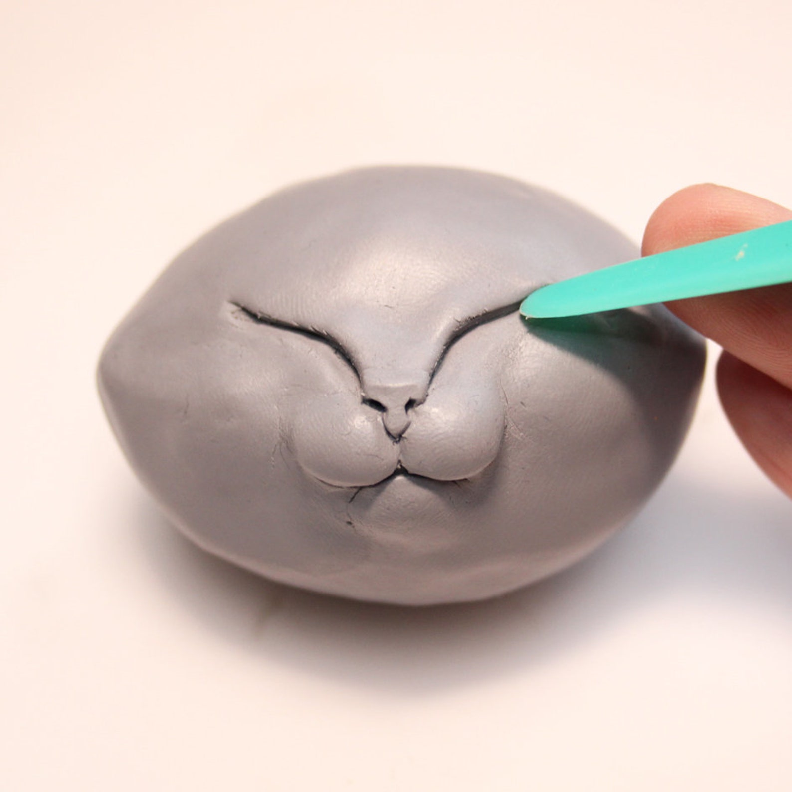 Sculpture Tutorial Polymer Clay Chubby Cat Digital File Dowload Etsy