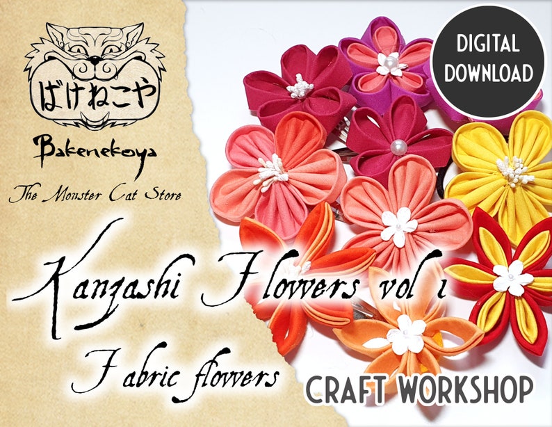 Craft Tutorial How to make Kanzashi Flowers vol 1 Fabric Flowers image 1