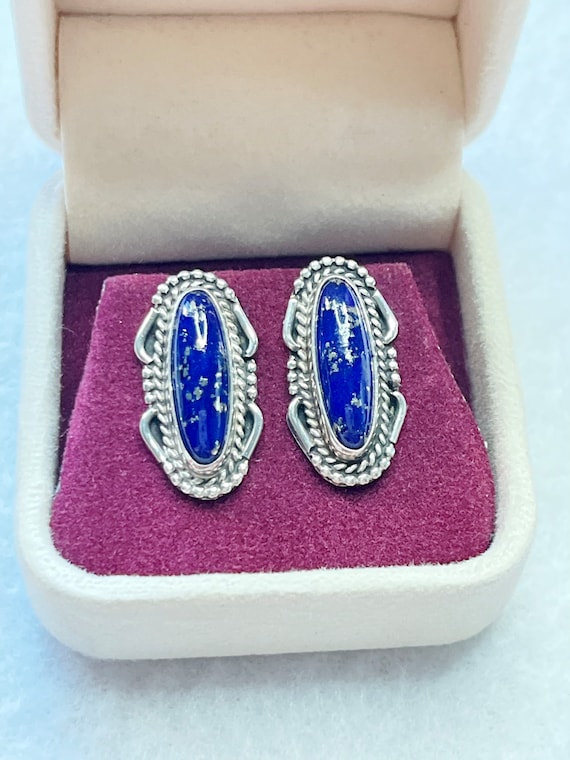 South Western Style Lapis Lazuli Set In Sterling S