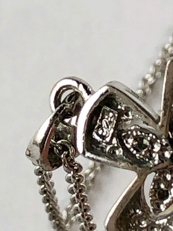Beautiful Silver Cross with Tiny Diamonds Pendent… - image 4