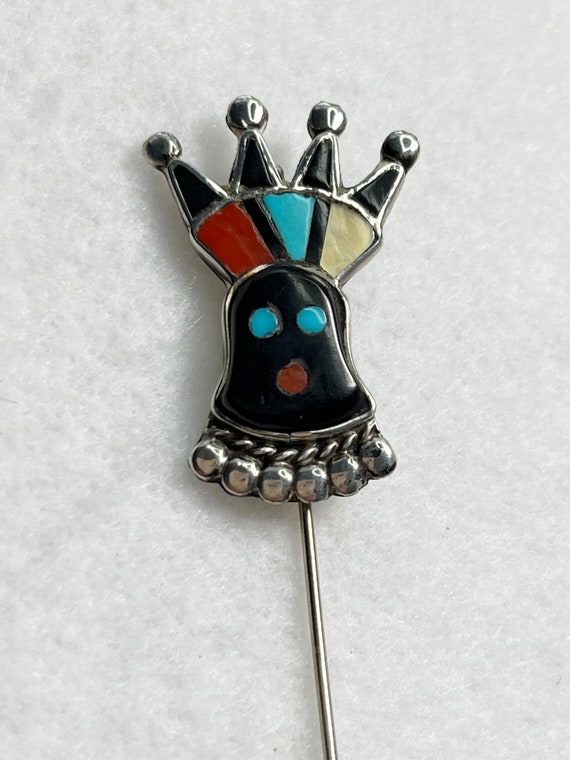 Apache Gan Crown Dancer Mosaic Inlay Stick Pin my 