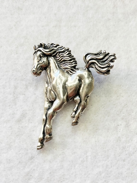 Sterling Silver Horse Pendent Brooch Combo By Silv