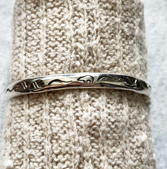 Silver Tone South Western Style Cuff Bracelet