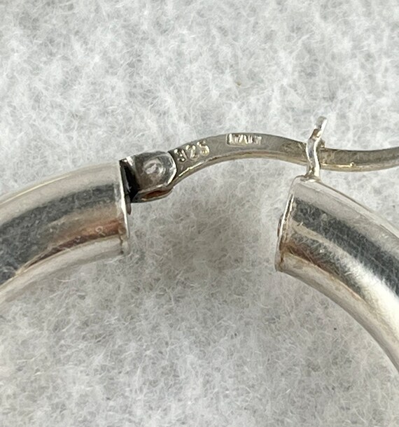 Sterling Silver Textured Hoops Made in Italy - image 3