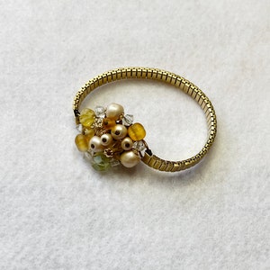 Upcycled  Stretch Watchband Vintage Earring Focal