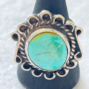 Southwestern Silver and Turquoise Ring image 2