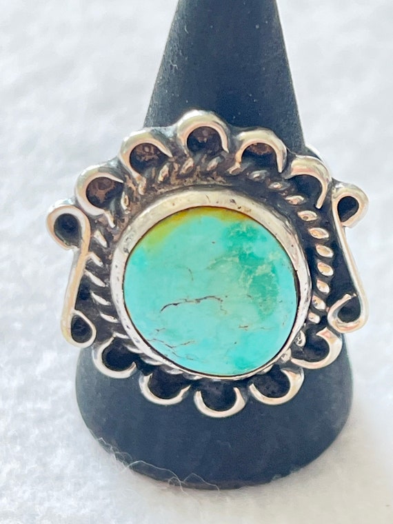 Southwestern Silver and Turquoise Ring - image 2