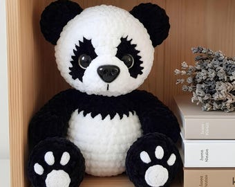 Gehaakt panda-amigurumipatroon, beginnersvriendelijke knuffel (pdf-download)