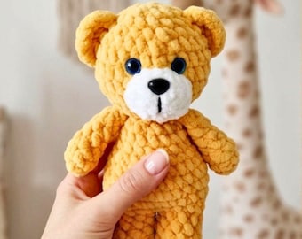 Crochet Mini Bear Plushie Pattern - Plush Teddy Bear Crochet Patterns – Amigurumi PDF in English (US terms)