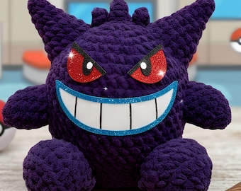 Modèle de monstre fantôme au crochet, peluche amigurumi (téléchargement PDF)