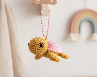 Haakpatroon voor een kleine schildpad (PDF), amigurumi schildpadpatroon, schattige pluche zeeschildpad, haakhandleiding voor beginners, direct te downloaden