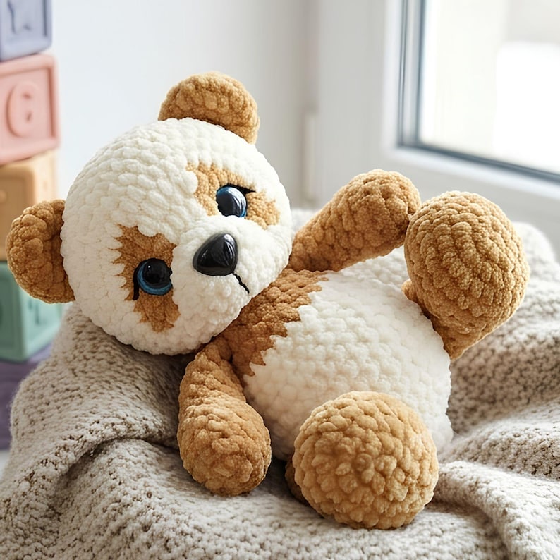 Padrão de crochê de panda em PDF, panda de pelúcia amigurumi, brinquedo de crochê de urso fofo, padrão fácil para iniciantes, download digital imagem 2