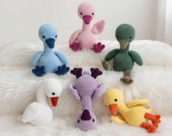 Haakpatroon voor een gans (PDF), Amigurumi-patroon voor een gans, Pluche gehaakte gans, Gehaakte boerderijvogel, Handgemaakt haakpatroon.