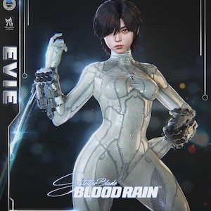 Figura de Eve Stellar Blade: Blood Rain – Estatua de heroína de ciencia ficción pintada a mano en resina de 16 quilates.