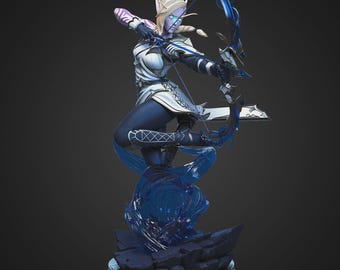 The White Haired Archer | Hand Painted 16K Resin Statue | Gamer Decor