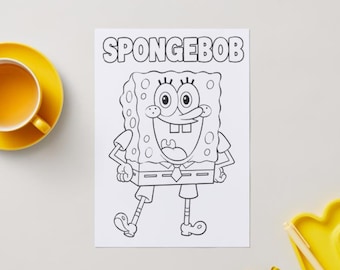 Disegni da colorare di SpongeBob: 20 disegni stampabili per bambini (download digitale)