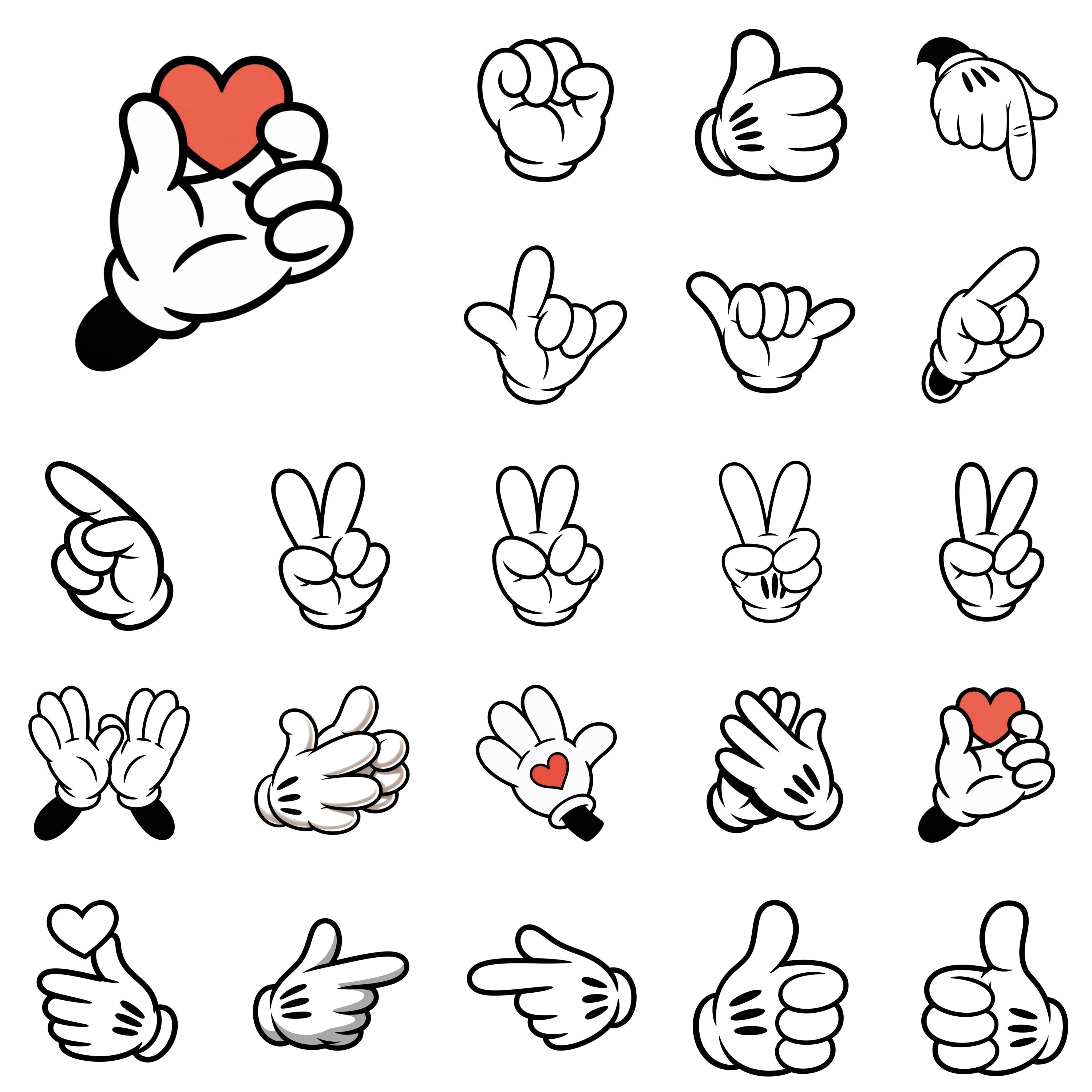 Mickey pointing hand - Etsy 日本