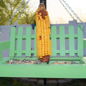 Father&#39;s Day, New!, Porch Swing Bird/Squirrel Feeder in Soft Green, Made in the USA, Free US SHIPPING!