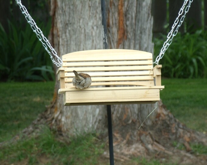 Porch Swing Bird Feeder Classic Style handcrafted Poplar Etsy