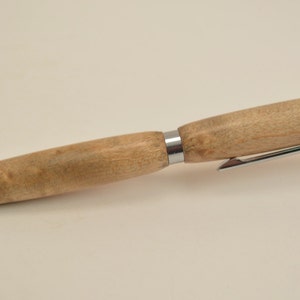 Free US Shipping!! Hand Turned from beautiful Birdseye Maple, Executive Pen, Wood Ink Pen, Custom Wood Pen, Heirloom Pen, Chrome
