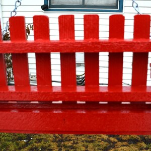 New Style Bright Red Divided Tray Cedar Swing Feeder, Porch Swing Bird Feeder, Free US Shipping, Bird Lovers, Rustic Feeder, Audubon image 3