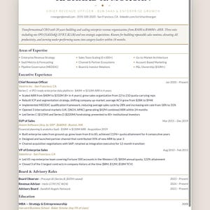 Vorlage für einen Lebenslauf für Führungskräfte | Lebenslauf für C-Suite-Vizepräsidenten/Direktoren | ATS-kompatibel | Bearbeitbares PDF | Senior Level 2026