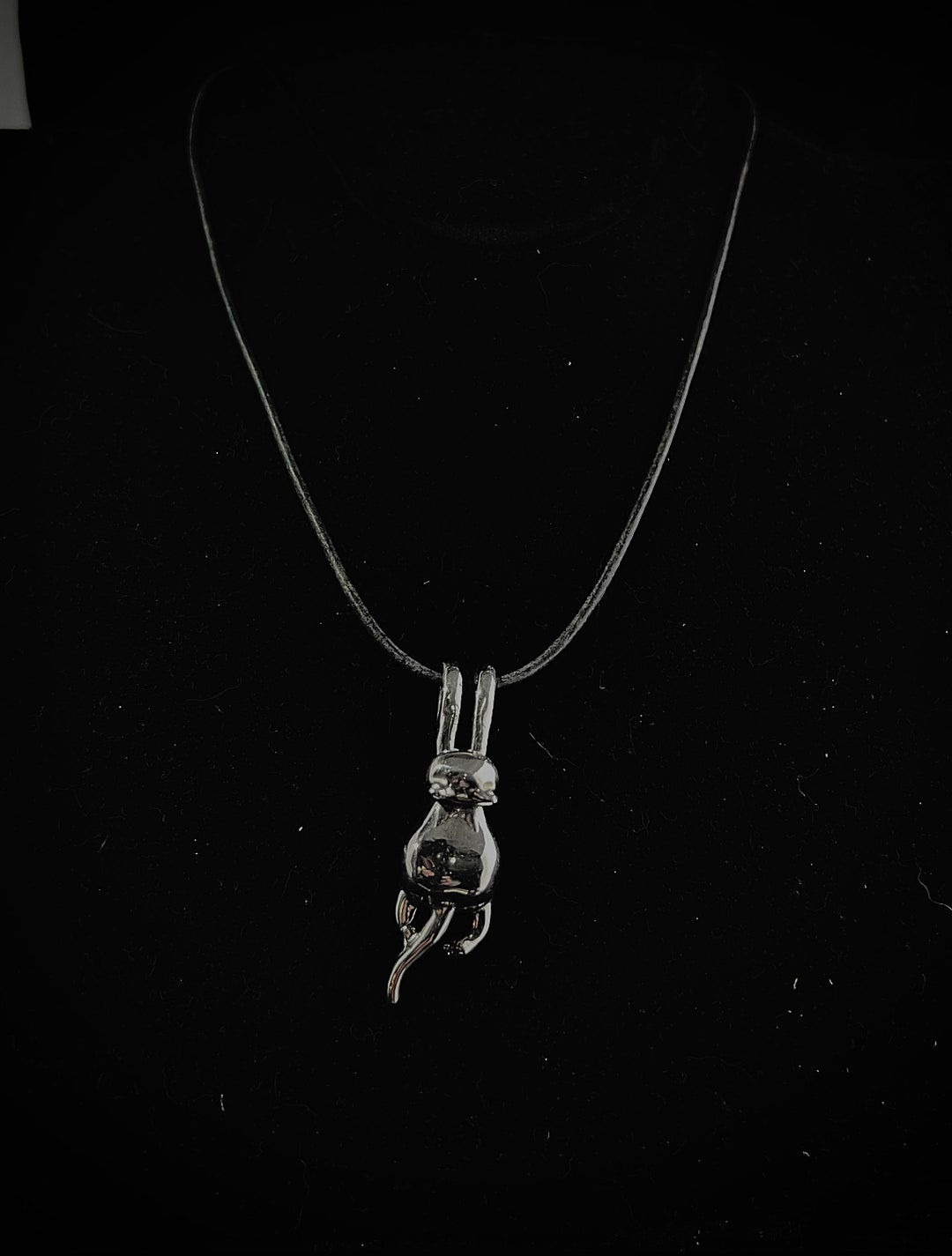 Sterling Silver Sapphire Cat Pendant Necklace main image 0