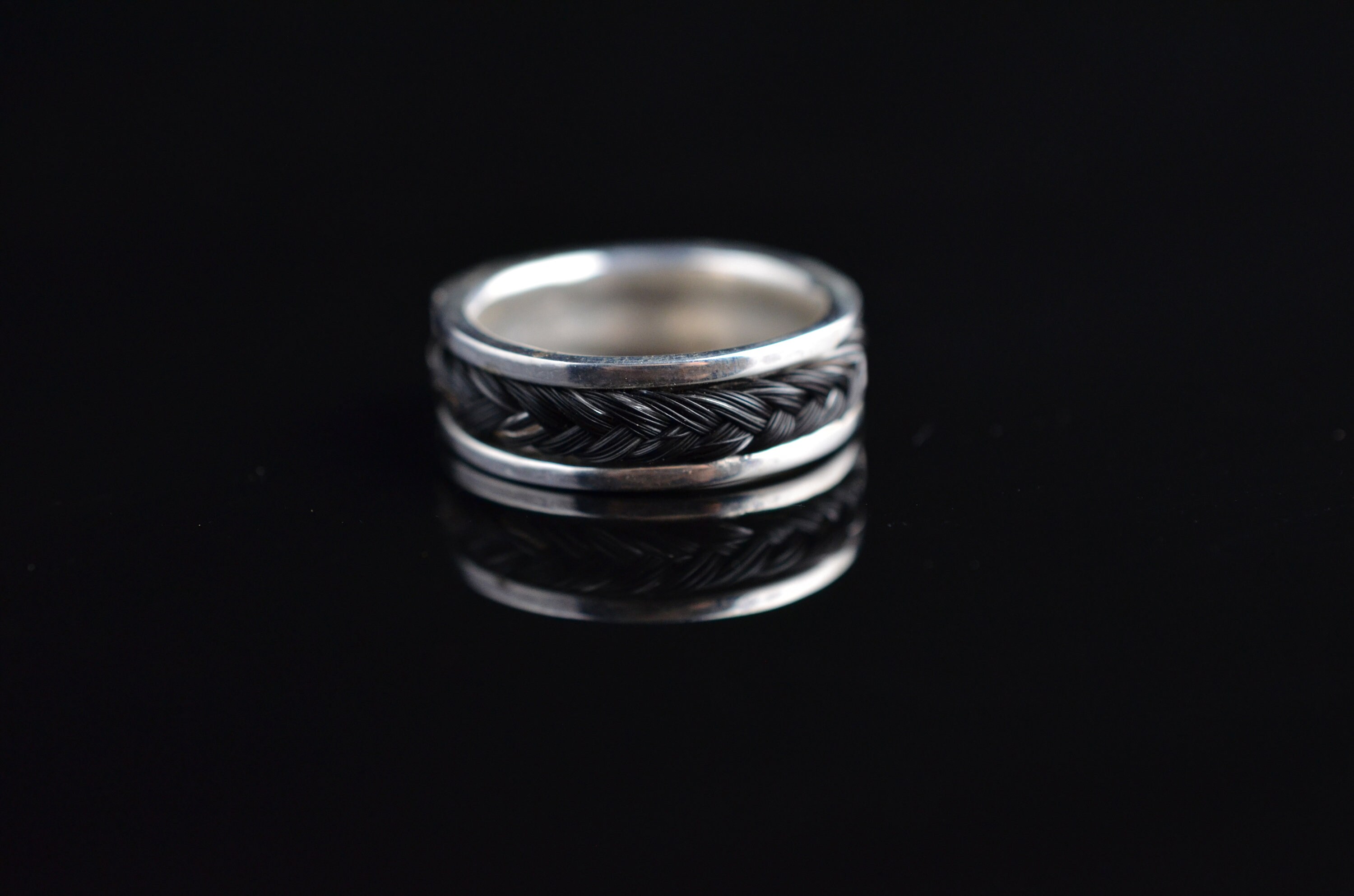 Custom Horse Hair Inlay Ring - Etsy