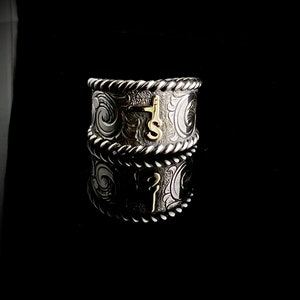 Custom Ranch Brand Engraved Silver Ring - Etsy