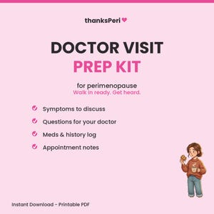 Vorbereitungsset für den Arztbesuch in der Perimenopause, Symptom-Tracker, Hormon-Gesundheitsplaner (druckbares PDF)