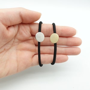 5Pcs Hair Elastic Ring with 12mm Metal Base,Ponytail Holder,Hair Ties,For DIY Hair Accessories.