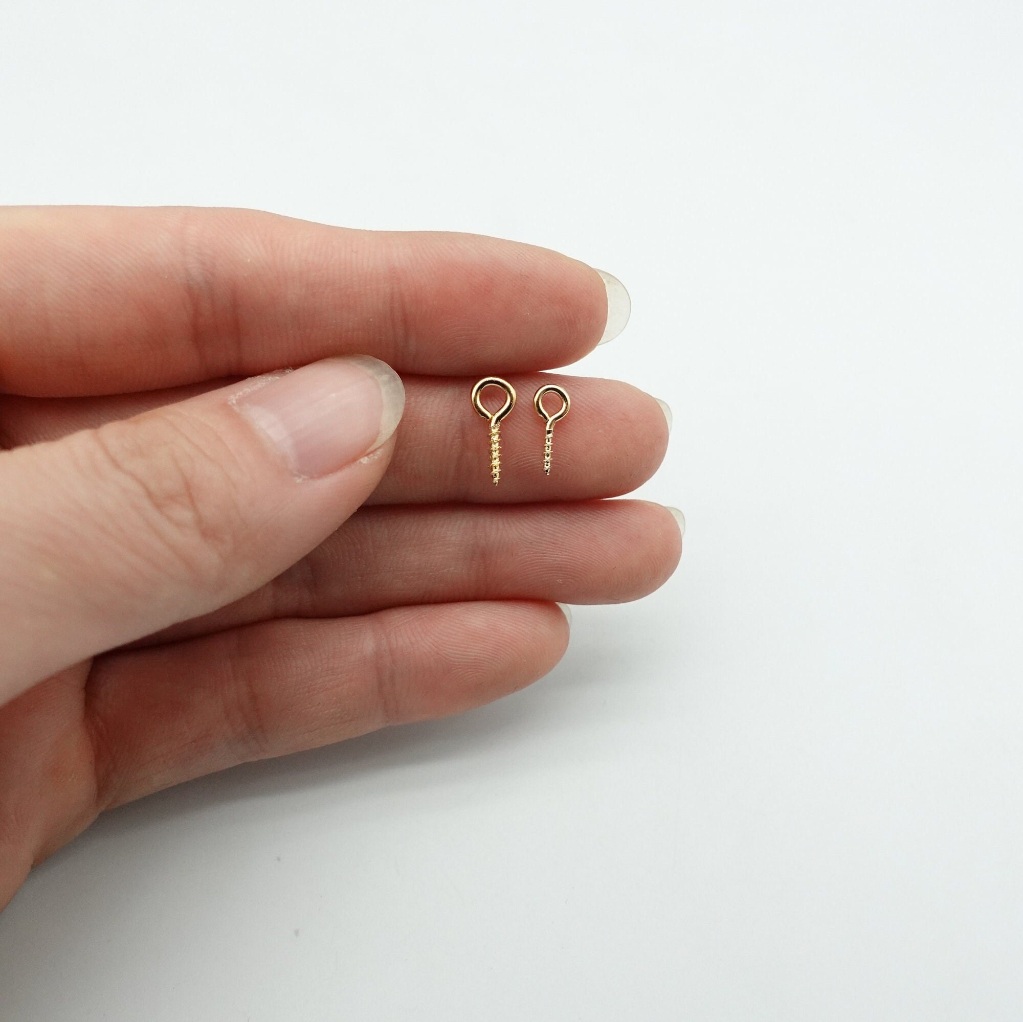 LLMSIX 300 Pieces Eye Hooks Screw Mini Metal Eye Pins for Jewelry