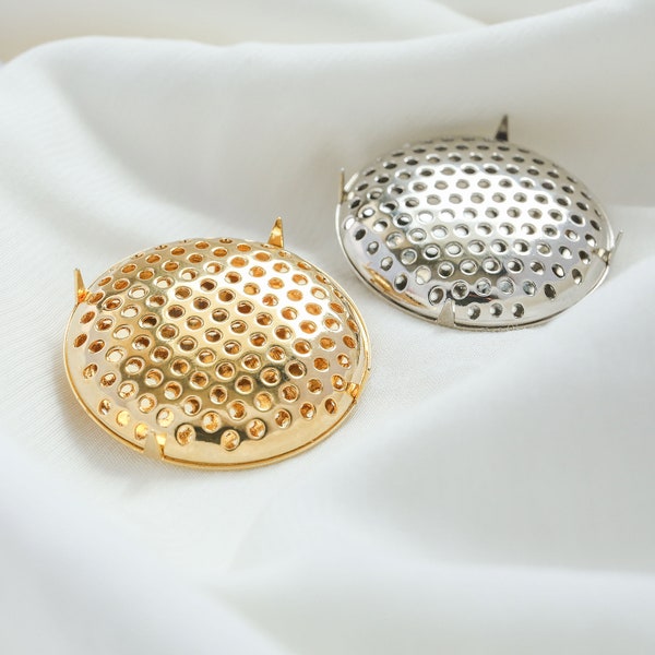 Brooch Base with Brooch Pins Brooches Bouquet Beading Back Holes Pad Cabochon Base Tray Setting For DIY Jewelry Making Supplies