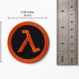 Naszywka Lambda, Naszywka Half Life, Naszywka Half-Life, Czarna naszywka Mesa, Naszywka Gordon Freeman, Naszywka Gamer, Naszywka na plecak gamingowy cosplay zdjęcie 2