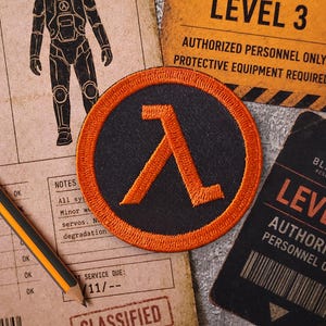 Lambda Patch Half Life Patch Half-Life Sew on Patch Black Mesa Patch Gordon Freeman Patch Gamer Patch, Gaming Cosplay Backpack Jacket Patch