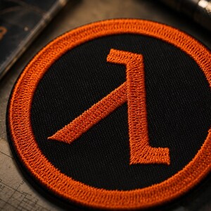 Naszywka Lambda, Naszywka Half Life, Naszywka Half-Life, Czarna naszywka Mesa, Naszywka Gordon Freeman, Naszywka Gamer, Naszywka na plecak gamingowy cosplay zdjęcie 5