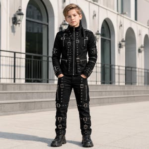 Bad Album Michael Jackson Jacket, MJ Cosplay Rock Metal Style Kids Jacket