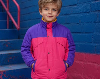 90s Retro Colorblock Kids Windbreaker, Oliver Tree Alien Boy Inspired Rave Jacket