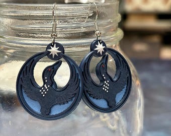 Minnesota Rebel Loon Earrings w/o Laser Eye